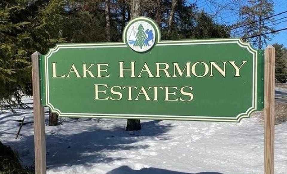 This house is located in the coveted Lake Harmony Estates neighborhood.
