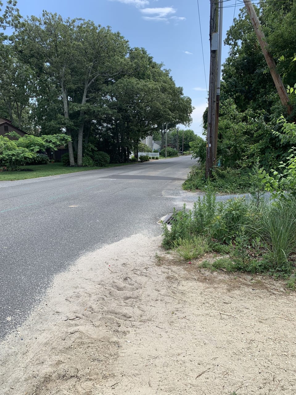 View from beach access to house (see white fence)