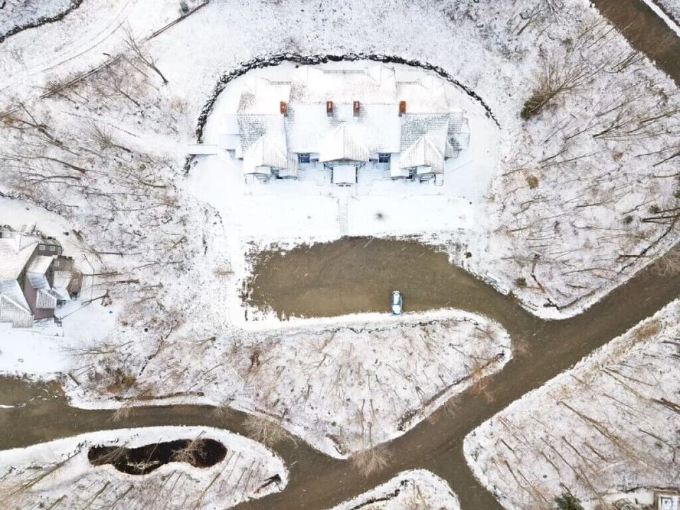 Aerial view winter