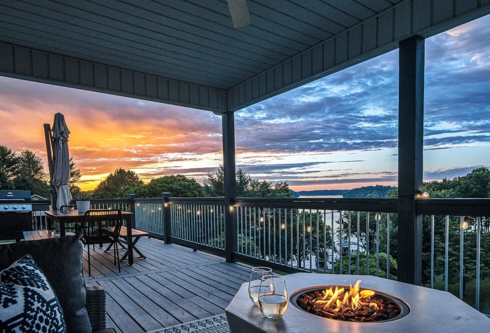 Porch side lake sunsets are the best.