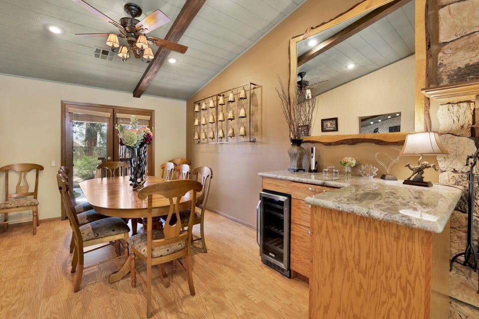 Bright open layout with cozy living room and modern kitchen, perfect for entertaining and family bonding