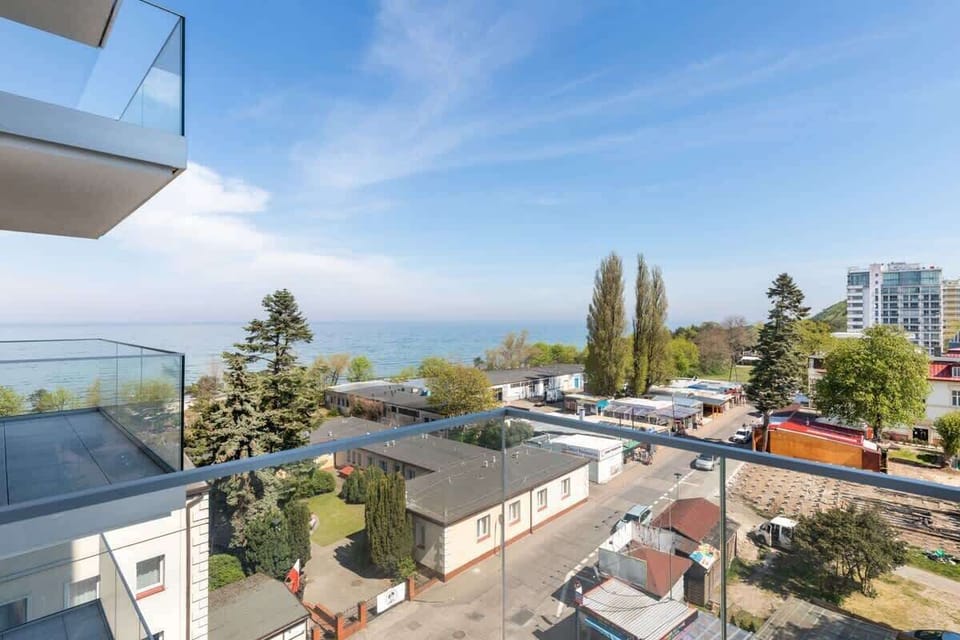View from the apartment of the surrounding area. 