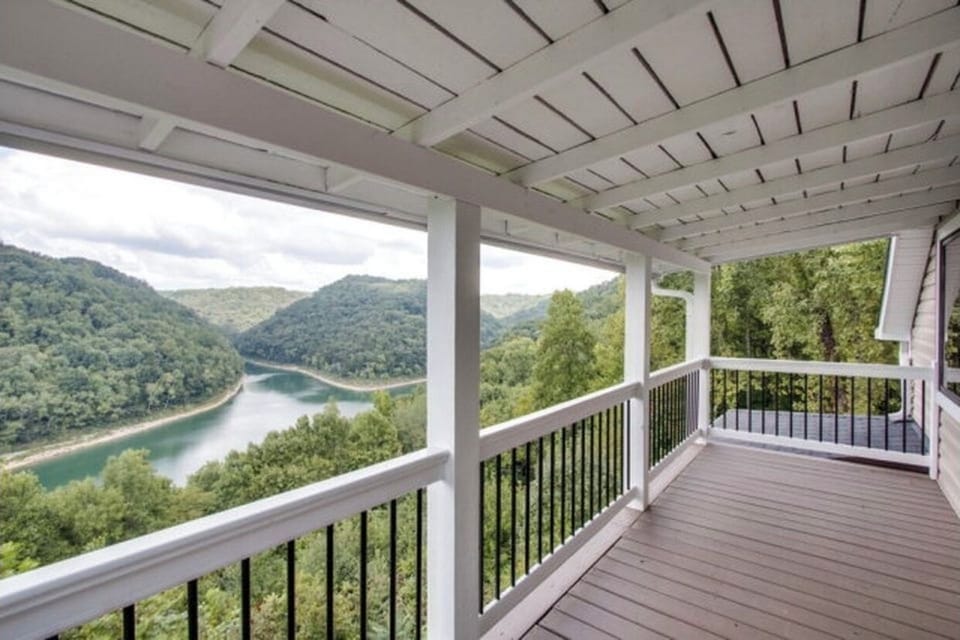 Beautiful lake view from the wraparound porch!