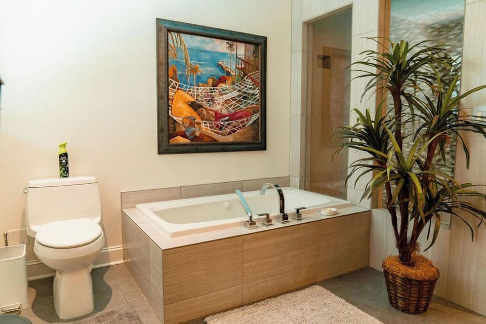 Jetted Tub and Shower in Primary Bath