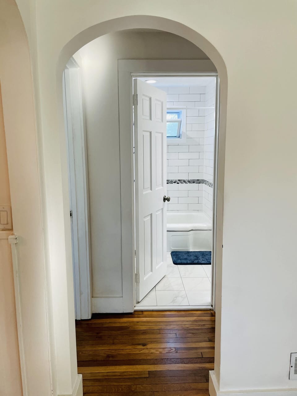 Entrance to new bathroom