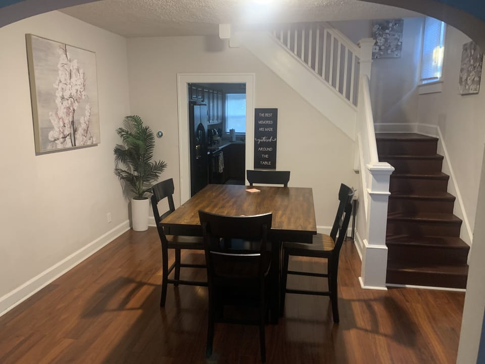 The dining room.
