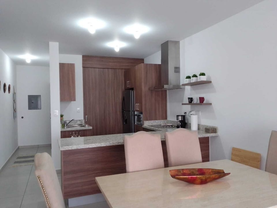 Detalle Comedor y Cocina completamente equipada. 