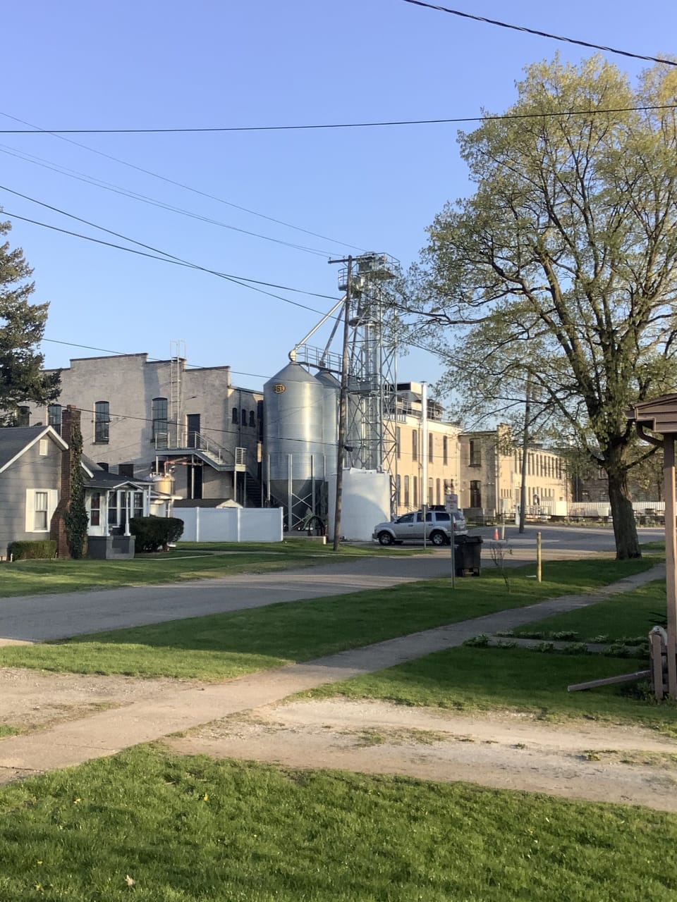 Journeyman’s Distillery from our porch 