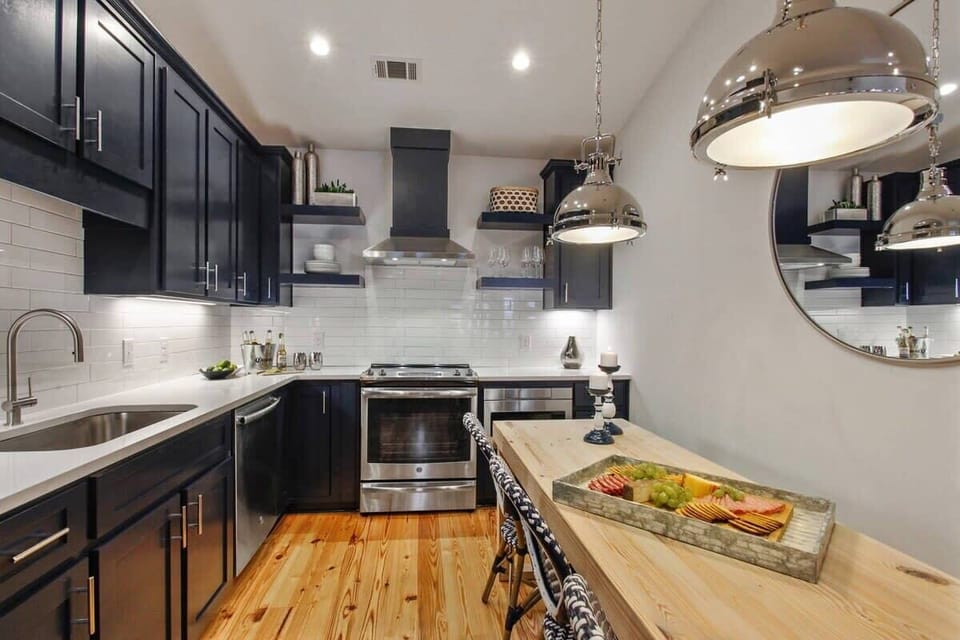 Open Concept Chef's Kitchen | Fully Stocked | Island Seating | Second Floor
