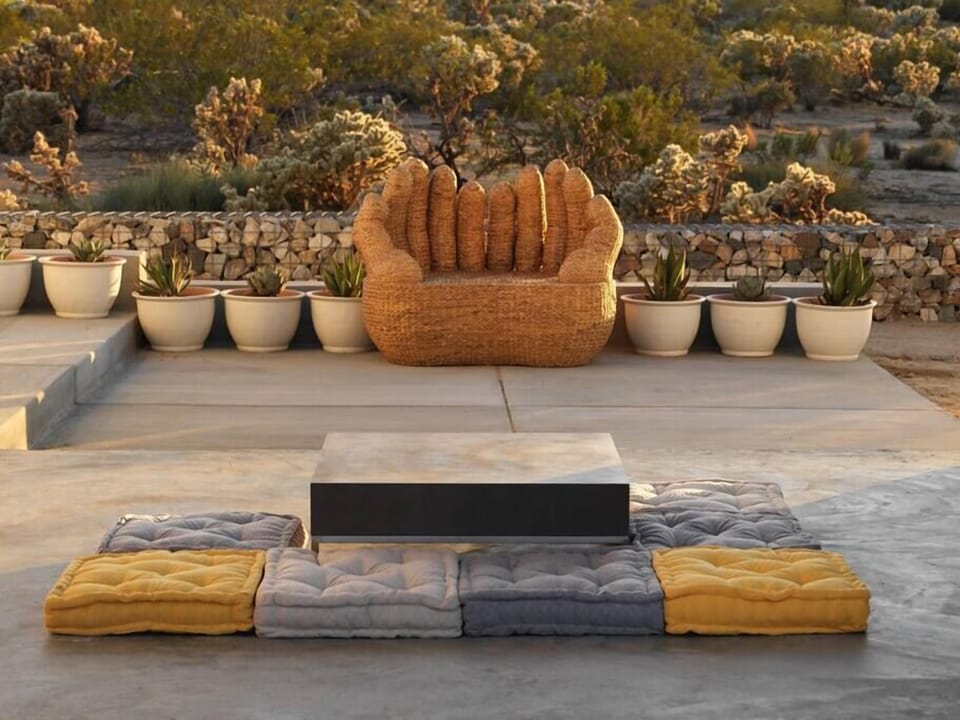 Zen out in our relaxing covered courtyard in the center of the property.