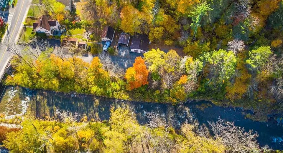 Arial view of property