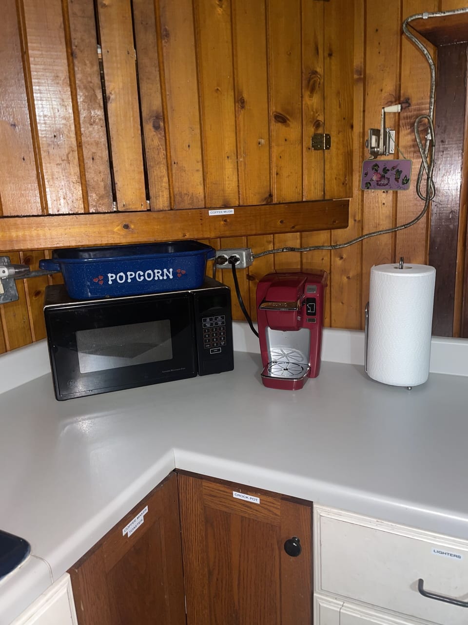 Keurig, microwave, toaster and crockpot for your use. 