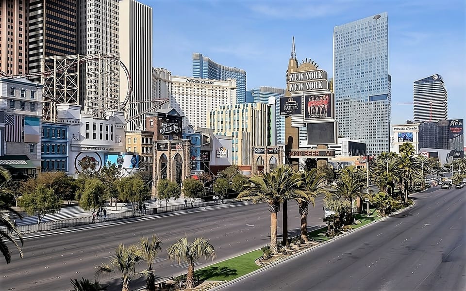 Stroll the famous Strip with dazzling sights all around.