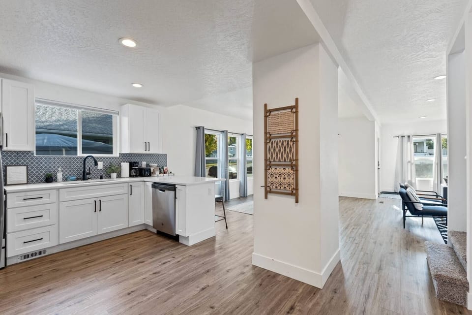 View Of Open Concept Kitchen, Dining and Living Area