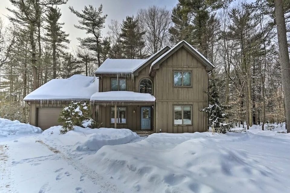 Front of the house under snow