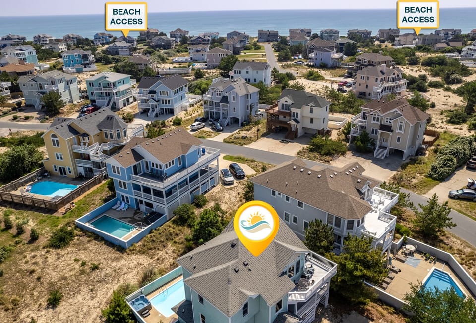 Your friends back home will be pretty SHELLOUS when they see all the pictures you upload from your fun vacation at this awesome 7-bedroom pet-friendly home in Corolla!