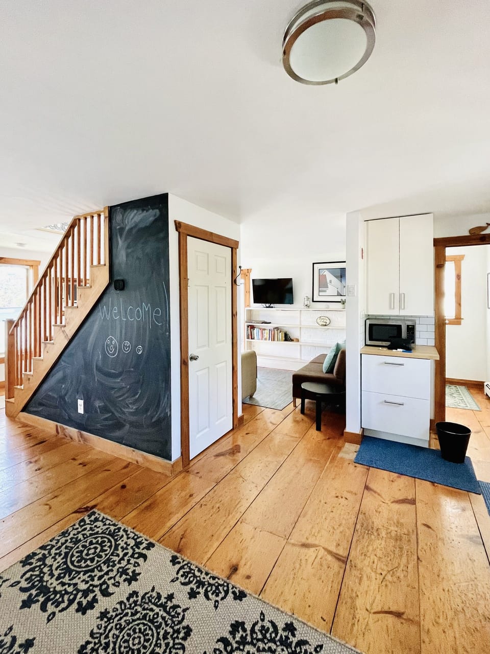 View from Kitchen into Living room.