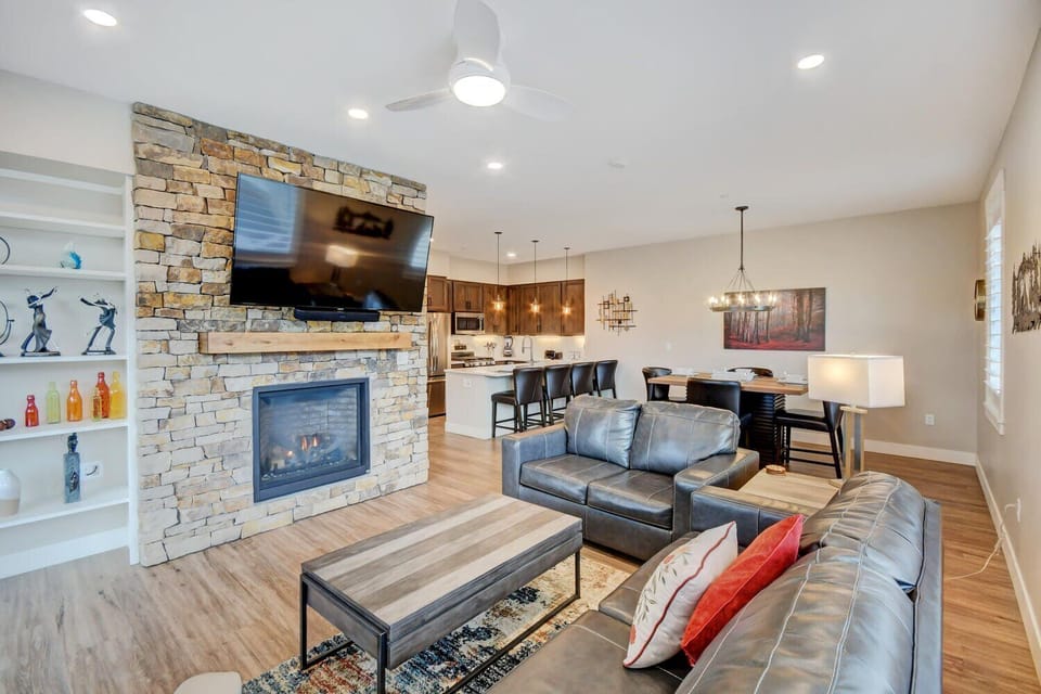 Large seating area with HD smart tv