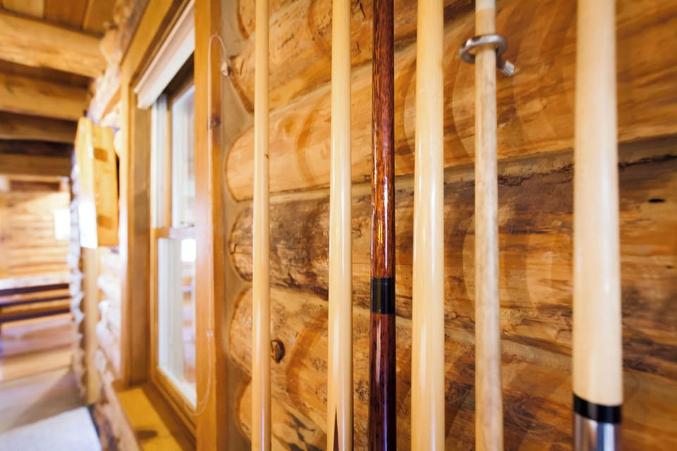 Pool table cue sticks