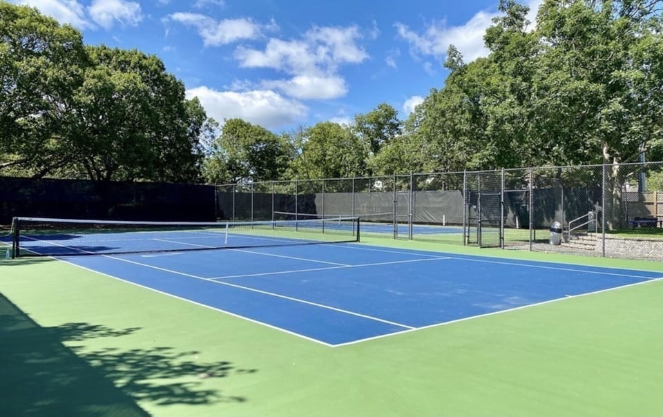 2 private tennis courts, 2 pickle ball courts, and 2 bocce courts for residents