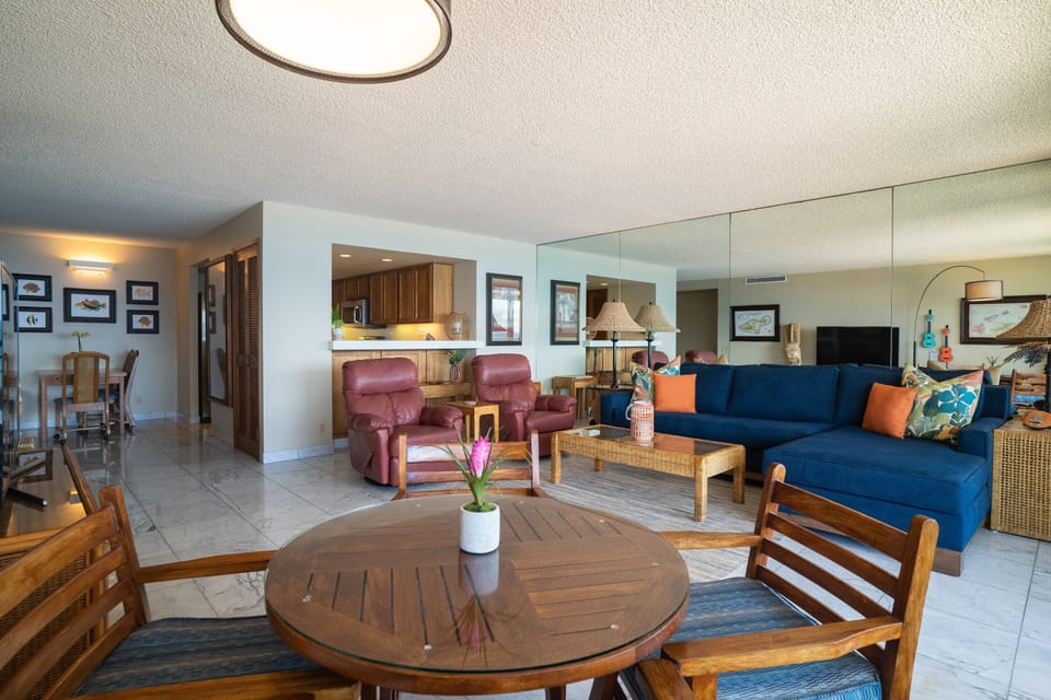 Dining area with seating or four