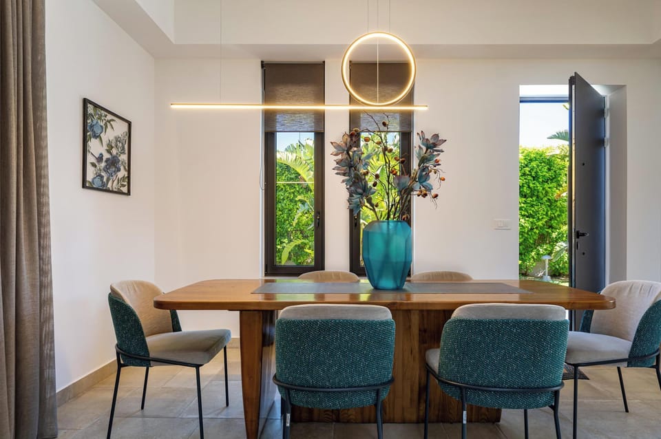 Indoor dining area next to the kitchen!