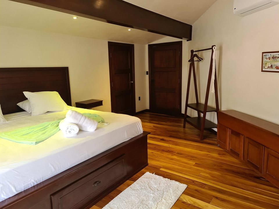 There are doors under the bed and a rack in the room where you can store your clothes