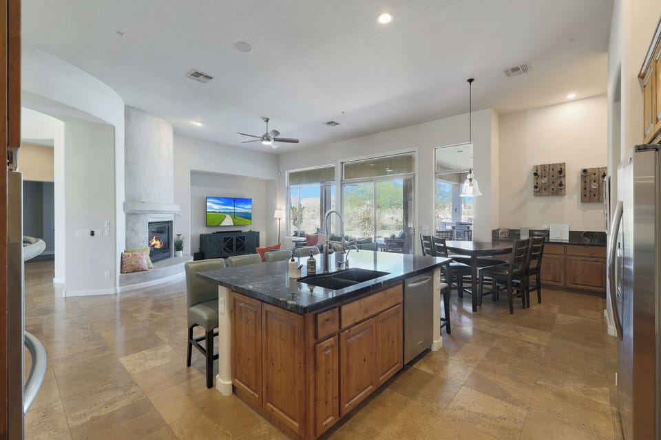 Kitchen with view of main Living Room