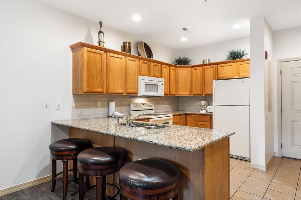 Full Kitchen with Extra Bar Seating