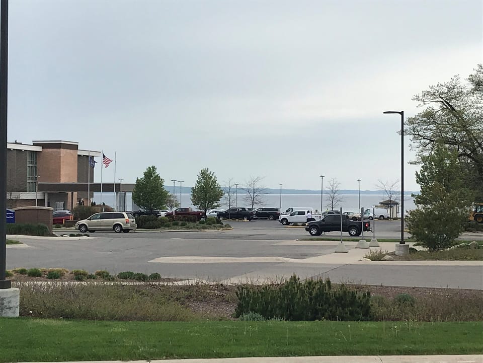 The view of Grand Traverse Bay from the living room & both bedrooms