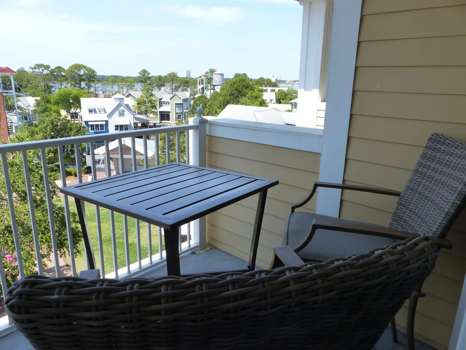 View of events plaza, marina and bay from your private balcony.