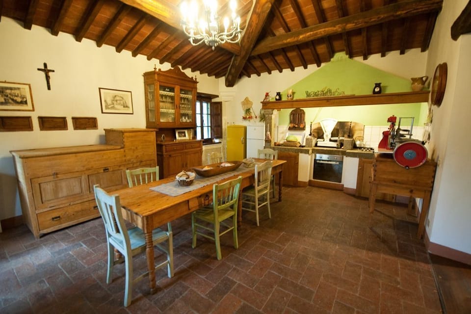 The kitchen is designed for keen cooks, with plenty of space.