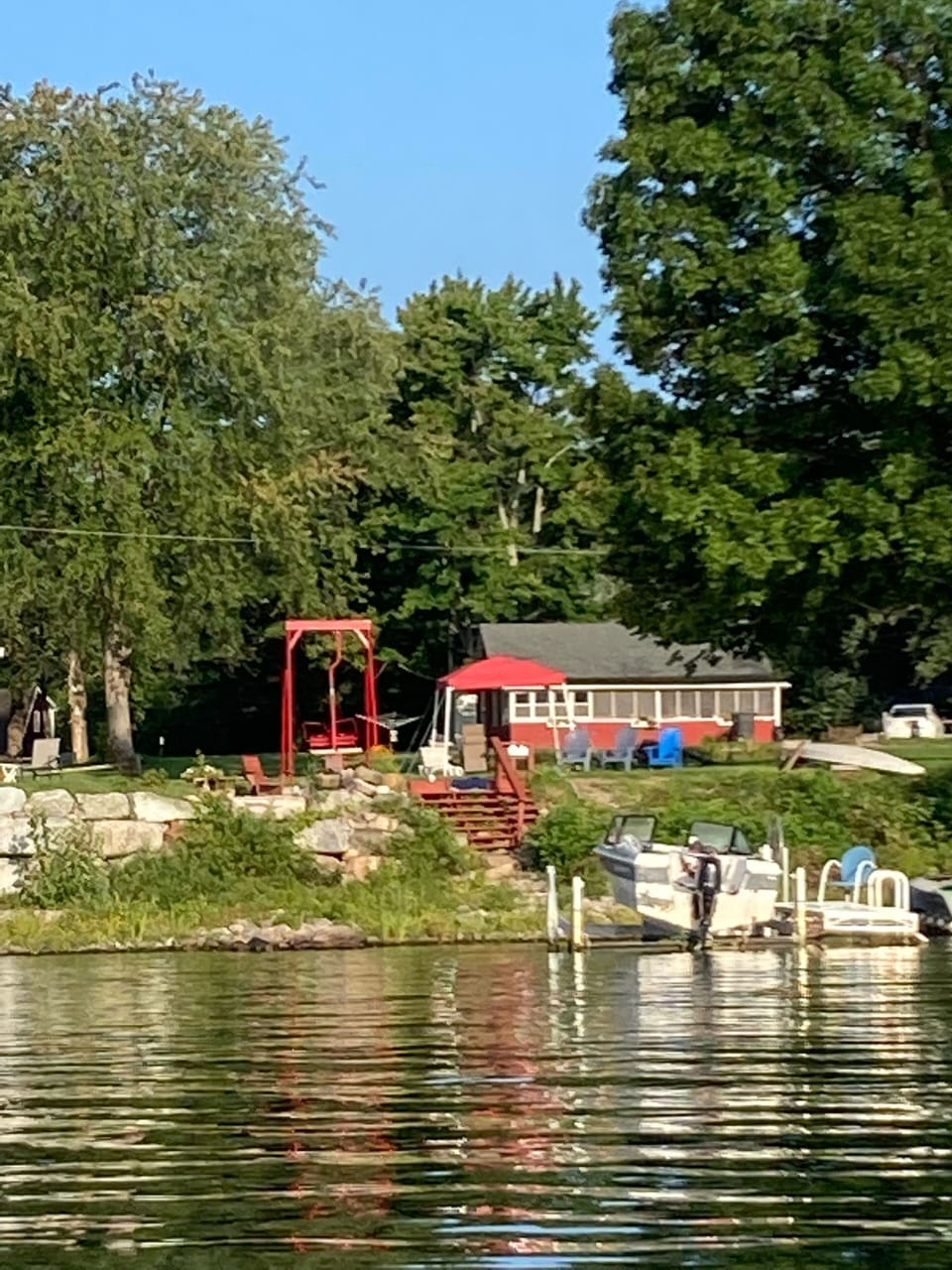 The lot and the house from the lake 
