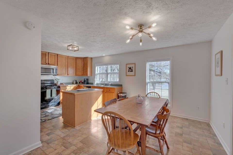 Looking into kitchen from living room