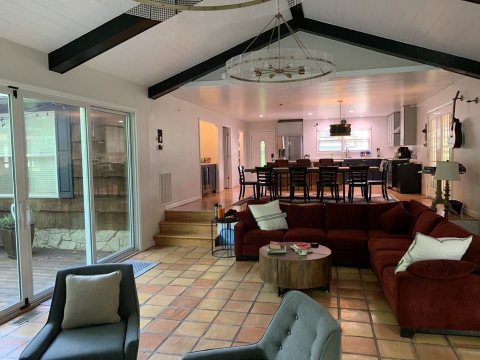 Living Room with fireplace and 2 sitting areas