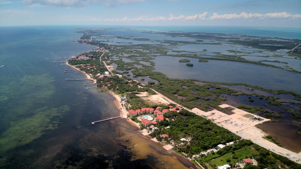 You can see beautiful San Pedro town in the distance from here
