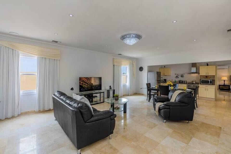 Open living and kitchen area