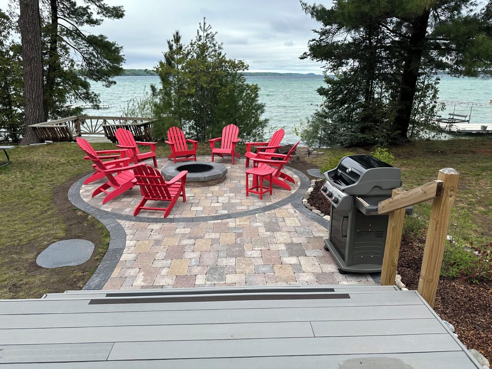 Firepit overlooking the lake
