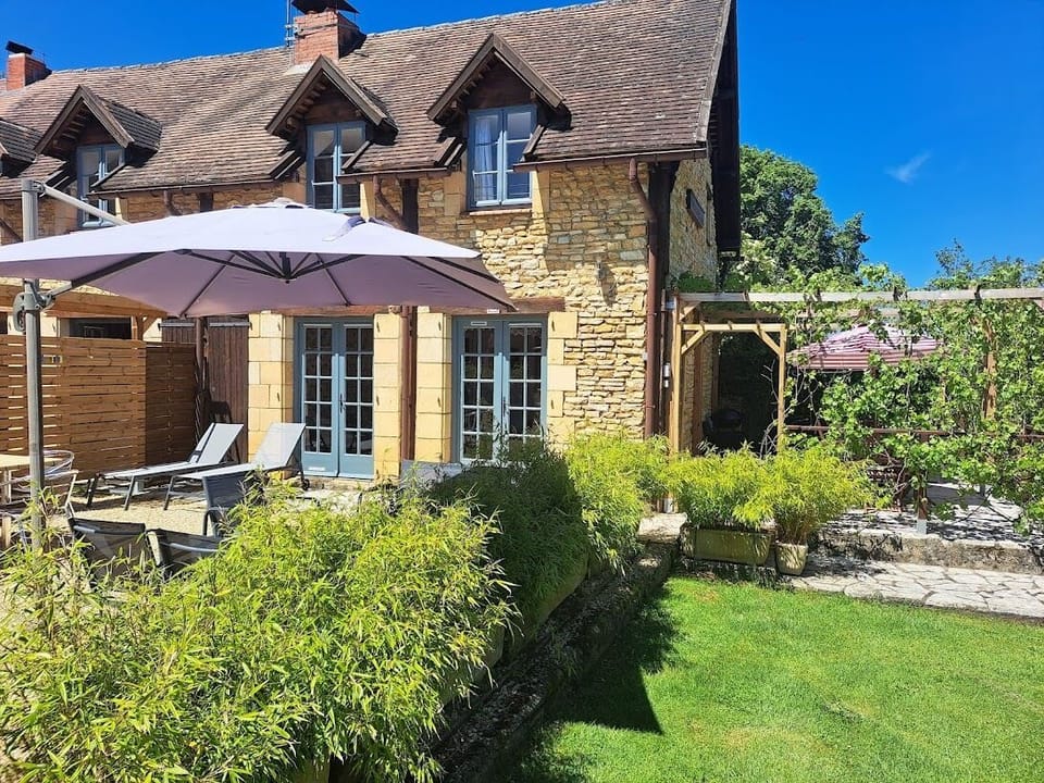 Gite 1, front and side gardens.