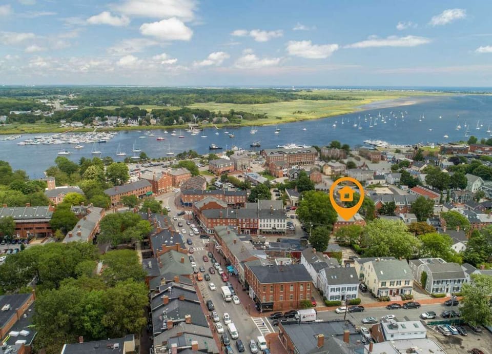 Aerial view of downtown Newburport. You're just steps to all the top attractions!