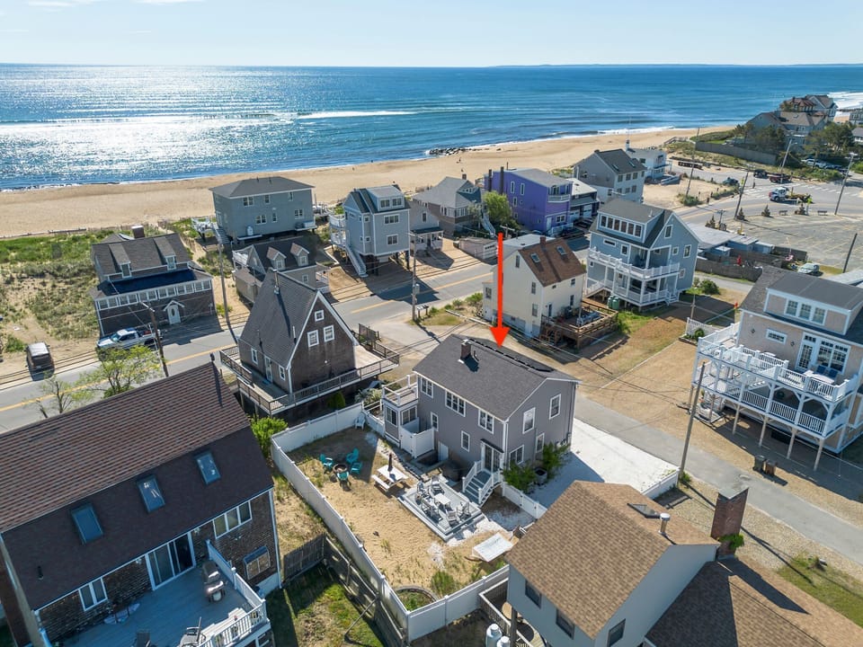 Aerial views! Just across the street from the beach