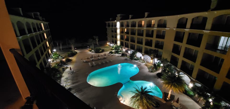 Night view from balcony 