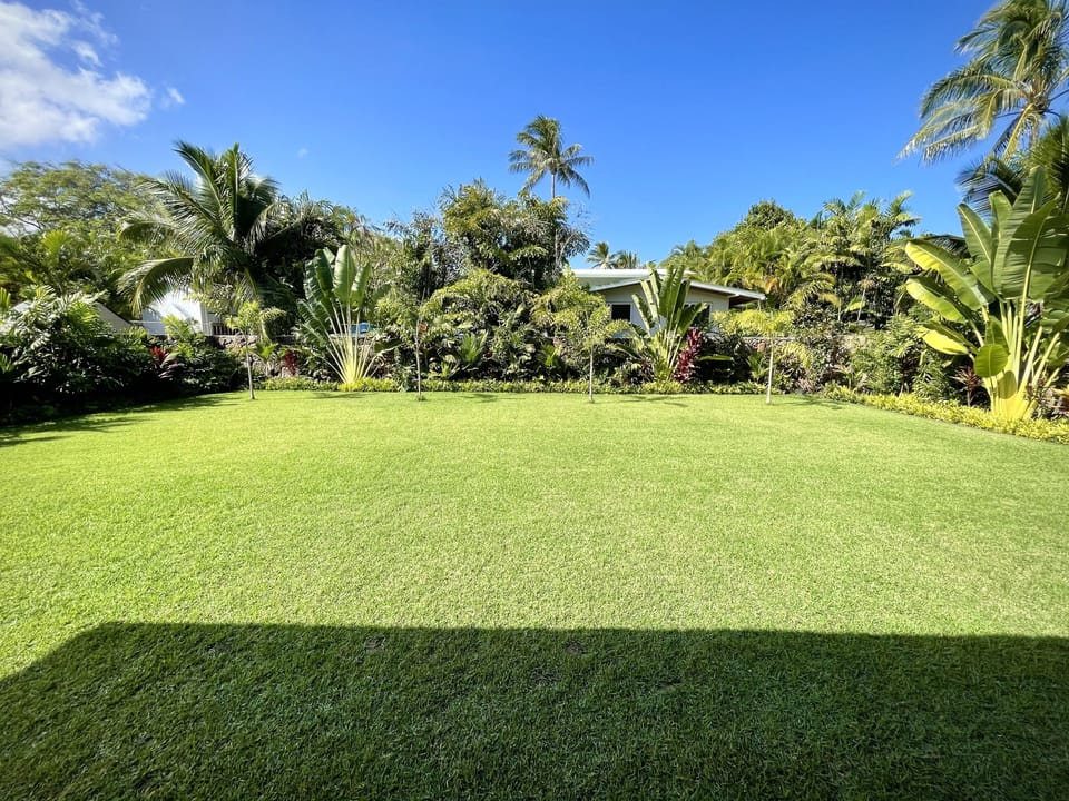 Totally landscaped back yard to relax 