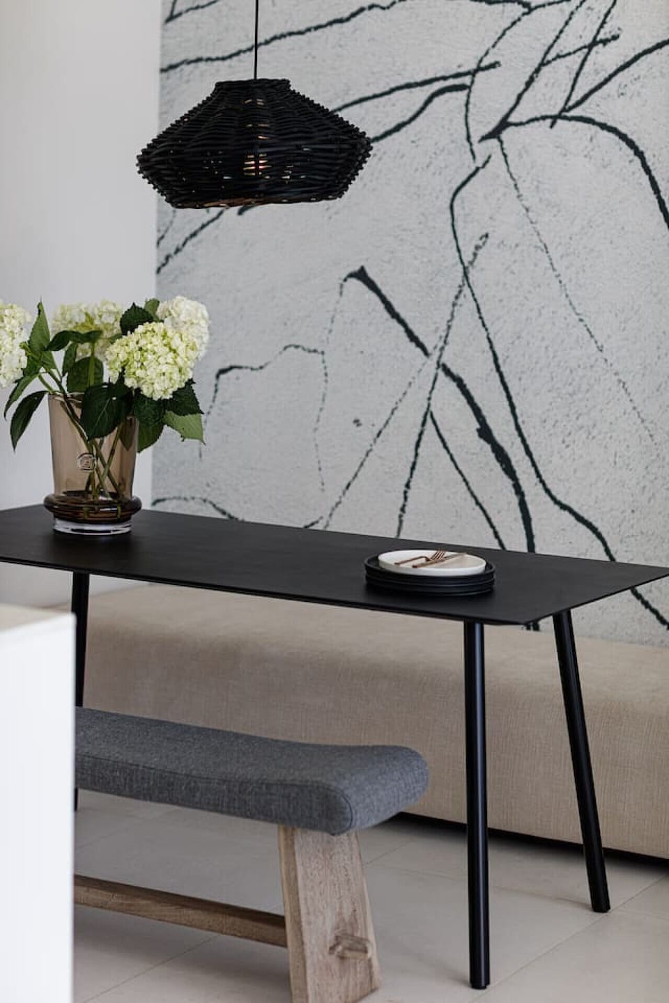 Modern decor at the dining area