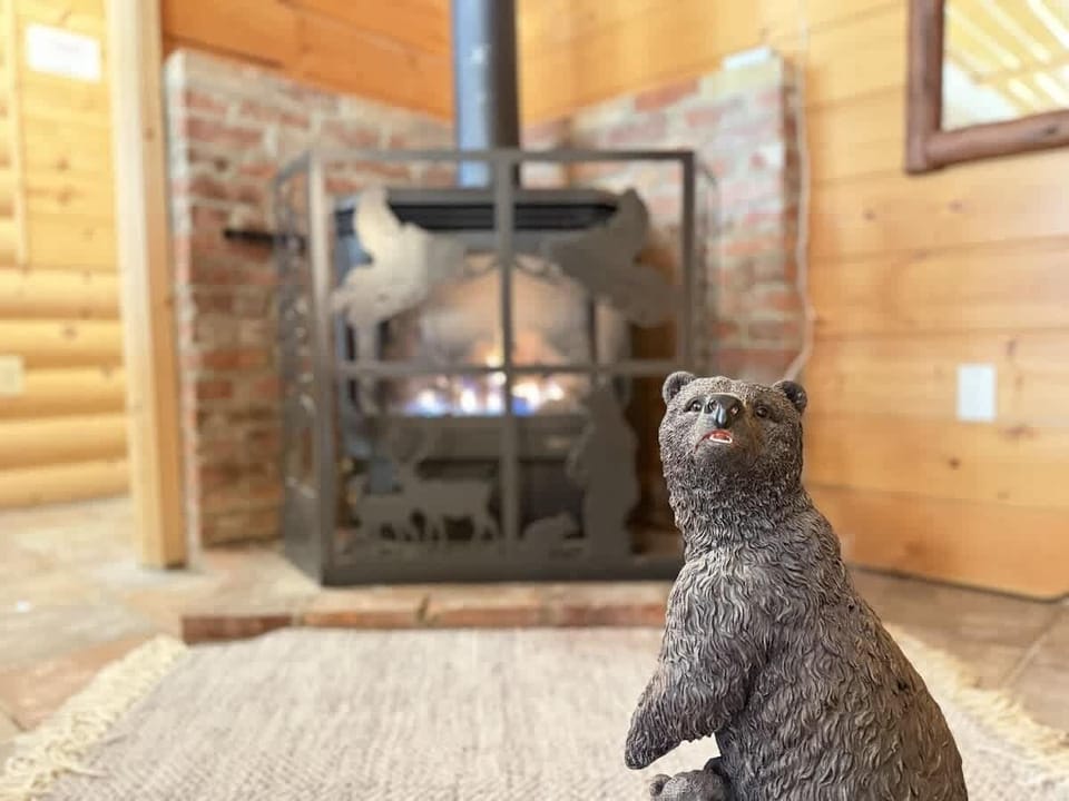 Turn on the fireplace for those cool fall evenings.