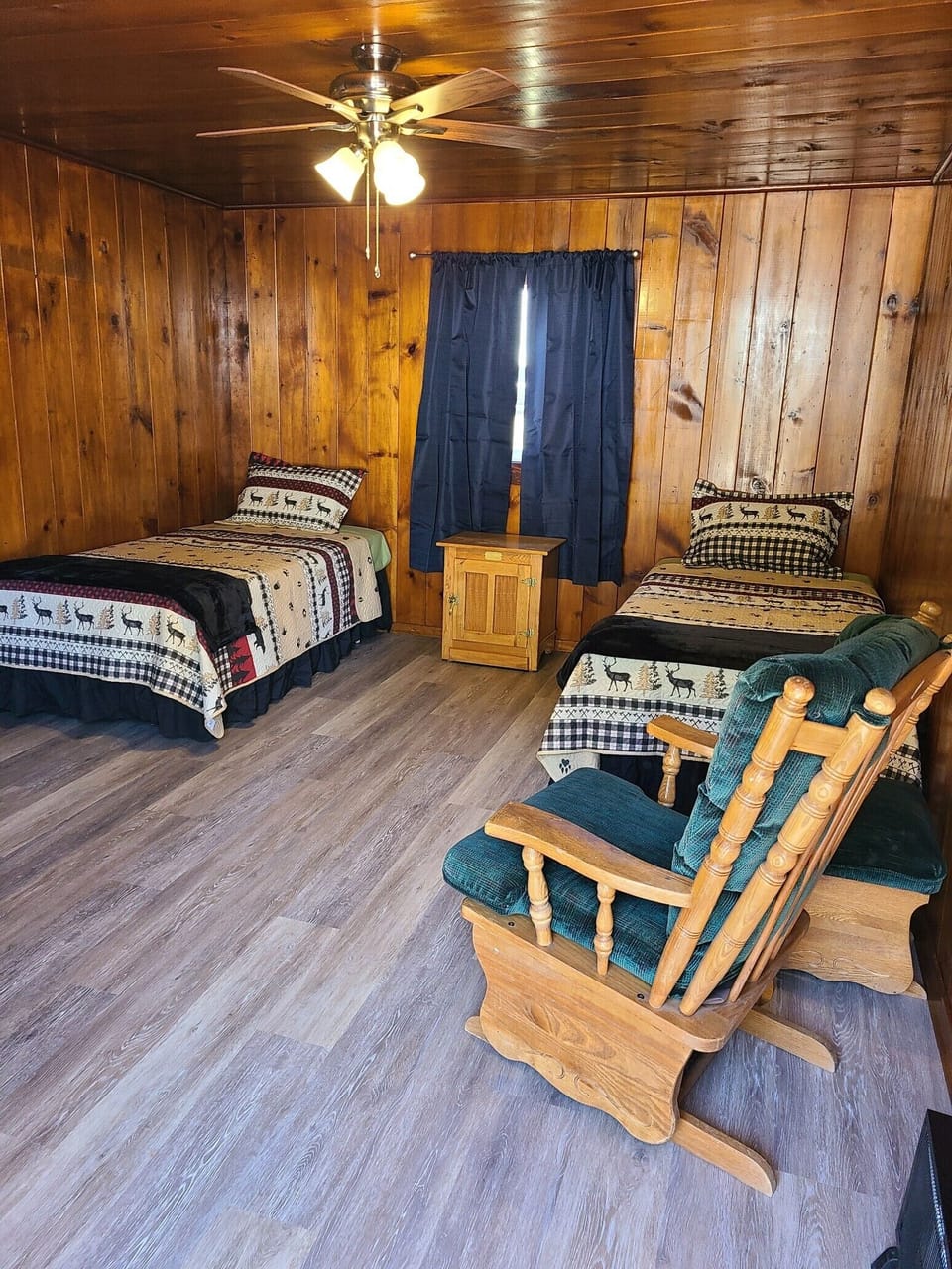 Two Twin Beds & Sitting Chair