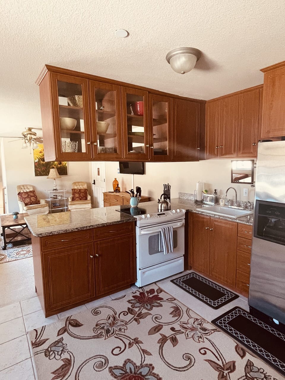 Kitchen, looking into living room