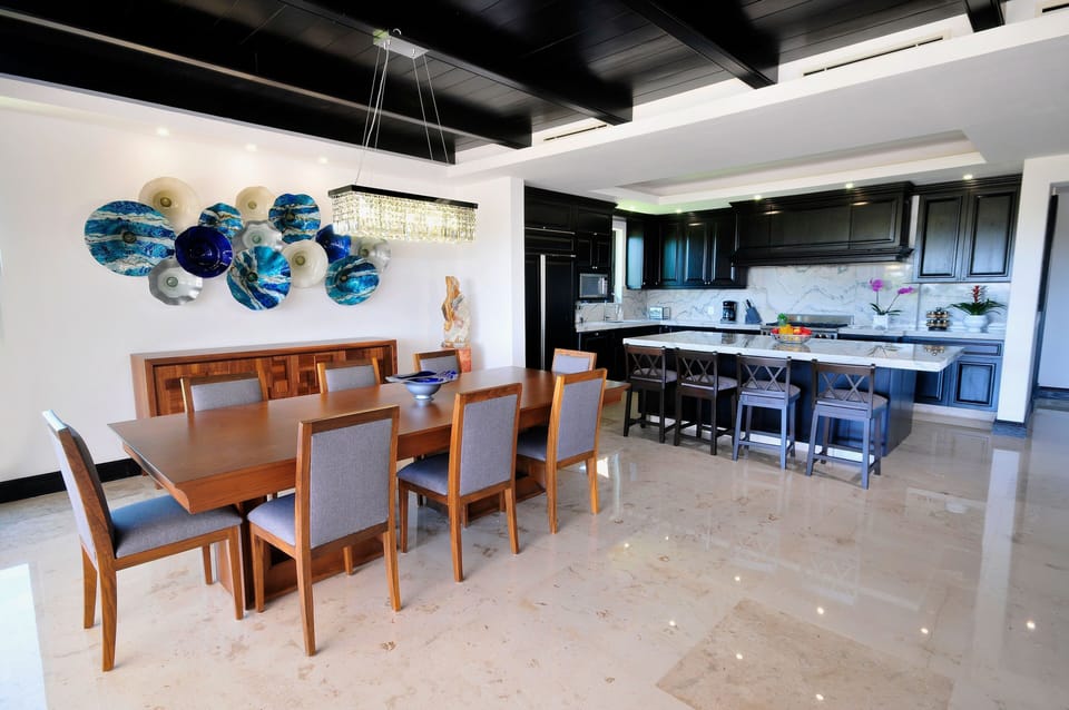 Dining room with seating for 8. 