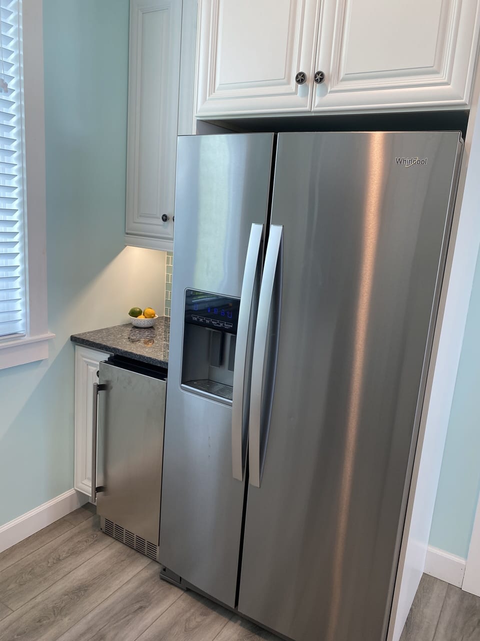 Stainless appliances including ice maker