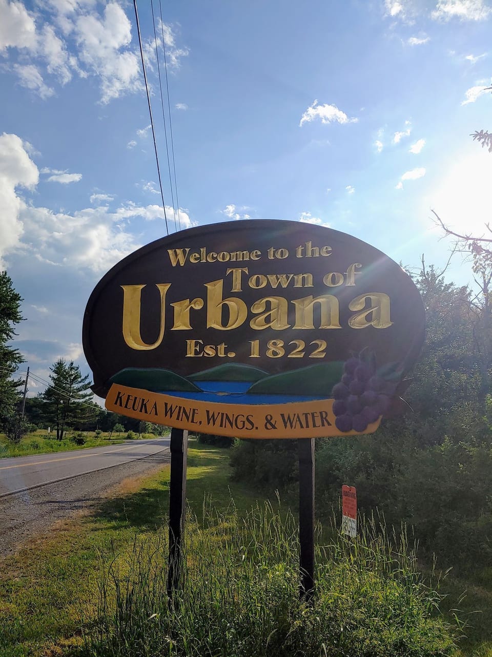 This sign is located on the corner of our farm and property